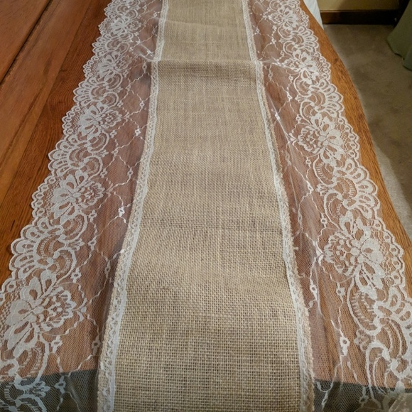 Other Burlap And Lace Table Runners Poshmark